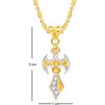 Buy Srikara Alloy Gold Plated CZ/AD Divine Cross Fashion Jewelry Pendant with Chain - SKP1380GA - Purplle