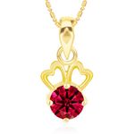 Buy Srikara Alloy Gold Plated Couple Heart Red Solitaire Fashion Jewelry Pendant - SKP2869G - Purplle