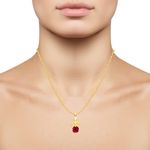 Buy Srikara Alloy Gold Plated Couple Heart Red Solitaire Fashion Jewelry Pendant - SKP2869G - Purplle