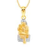 Buy Srikara Alloy Brass Gold Plated CZ/AD Sai Baba Fashion Jewellery Pendant Chain - SKP3001G - Purplle