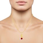 Buy Srikara Alloy Gold Plated CZ/AD Heart Drop Red Solitaire Fashion Jewelry Pendant - SKP2874G - Purplle