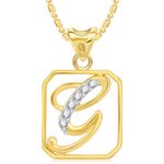 Buy Srikara Alloy Brass Gold Plated CZ/AD Alphabet G Fashion Jewelry Pendant Chain - SKP2919G - Purplle