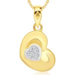 Buy Srikara Alloy Brass Gold Plated AD Heart CZ/AD Studded Fashion Jewelry Pendant - SKP3028G - Purplle