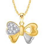 Buy Srikara Gold Plated Butterfly CZ/AD Studded Fashion Jewelry Pendant with Chain - SKP2938G - Purplle