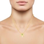 Buy Srikara Alloy Brass Gold Plated CZ / AD Trishul Fashion Jewellery Pendant Chain - SKP2996G - Purplle