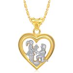 Buy Srikara Alloy Gold Plated CZ / AD You & Me Heart Fashion Jewellery Pendant Chain - SKP1447G - Purplle