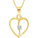 Buy Srikara Alloy Brass Gold Plated CZ / AD Fashion Jewellery Pendant with Chain - SKP2839G - Purplle