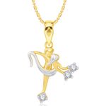 Buy Srikara Alloy Brass Gold Plated CZ/AD Shiv Ganesh Fashion Jewelry Pendant Chain - SKP2990G - Purplle