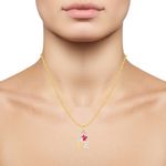Buy Srikara Alloy Brass Gold Plated CZ/AD LOVE Pink Pearl Fashion Jewelry Pendant - SKP3034G - Purplle