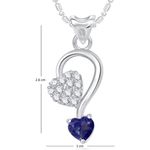 Buy Srikara Alloy Rhodium Plated CZ Double Heart Valentine Fashion Jewellery Pendant - SKP1757R - Purplle