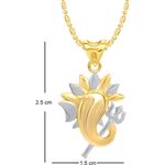 Buy Srikara Alloy Gold Plated CZ / AD Ganesh Trishul Fashion Jewellery Pendant Chain - SKP1366G - Purplle