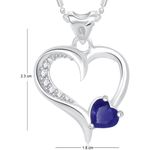 Buy Srikara Alloy Rhodium Plated CZ Decent Heart Valentine Fashion Jewellery Pendant - SKP1727R - Purplle