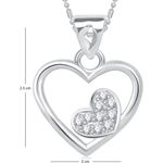 Buy Srikara Alloy Beauteous Double Heart Valentine Fashion Jewellery Pendant Chain - SKP1666R - Purplle