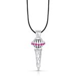 Buy Srikara Alloy Rhodium Plated CZ / AD Bajrangi Bhaijaan Fashion Jewellery Pendant - SKP1449R - Purplle