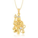 Buy Srikara Alloy Gold Plated CZ / AD Fashion Jewellery Pendant with Chain - SKP1012G - Purplle