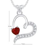 Buy Srikara Alloy Rhodium Plated CZ/AD Affection Heart Valentine Fashion Jewelry Pendant - SKP1720R - Purplle