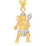 Buy Srikara Alloy Gold Plated CZ / AD Hanumanta Fashion Jewellery Pendant with Chain - SKP1435G - Purplle