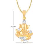 Buy Srikara Alloy Gold Plated CZ / AD Fashion Jewellery Pendant with Chain - SKP1010G - Purplle