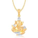 Buy Srikara Alloy Gold Plated CZ / AD Fashion Jewellery Pendant with Chain - SKP1010G - Purplle