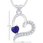 Buy Srikara Alloy Rhodium Plated CZ/AD Affection Heart Valentine Fashion Jewelry Pendant - SKP1719R - Purplle