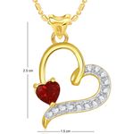 Buy Srikara Alloy Plated CZ/AD Affection Heart Valentine Fashion Jewelry Pendant - SKP1689G - Purplle