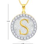 Buy Srikara Alloy Gold Plated CZ/AD Initial Letter S Fashion Jewellery Pendant Chain - SKP2201G - Purplle