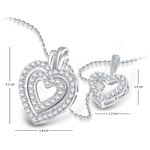 Buy Srikara Alloy Rhodium Splendid Heart Valentine Detachable Pendant Set with Chain - SKDP1005R - Purplle
