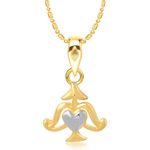 Buy Srikara Alloy Gold Plated CZ/AD Exquisite Heart Shape Fashion Jewelry Pendant - SKP1342G - Purplle