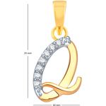 Buy Srikara Alloy Gold Plated CZ / AD Fashion Jewellery Pendant with Chain - SKP1110G - Purplle