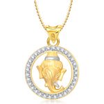 Buy Srikara Alloy Gold Plated CZ / AD Bhupati Fashion Jewellery Pendant with Chain - SKP1382G - Purplle