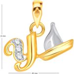 Buy Srikara Alloy Gold Plated CZ/AD Initial Letter Y Fashion Jewellery Pendant Chain - SKP1547G - Purplle