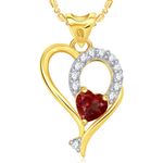 Buy Srikara Alloy Gold Plated CZ Exclusive Heart Valentine Fashion Jewellery Pendant - SKP1782G - Purplle