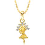 Buy Srikara Alloy Gold Plated CZ/AD Tree of Life Fashion Jewelry Pendant with Chain - SKP1397G - Purplle