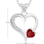 Buy Srikara Alloy Rhodium Plated CZ Decent Heart Valentine Fashion Jewellery Pendant - SKP1728R - Purplle