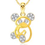 Buy Srikara Alloy Gold Plated CZ / AD Fashion Jewellery Pendant with Chain - SKP2020G - Purplle