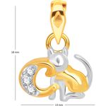 Buy Srikara Alloy Gold Plated CZ/AD Initial Letter C Fashion Jewellery Pendant Chain - SKP1528G - Purplle