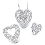 Buy Srikara Alloy Heart Valentine Detachable Fashion Jewelry Pendant Set with Chain - SKDP1006R - Purplle