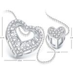 Buy Srikara Alloy Heart Valentine Detachable Fashion Jewelry Pendant Set with Chain - SKDP1006R - Purplle