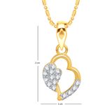 Buy Srikara Alloy Gold Plated CZ/AD Togetherness Heart Fashion Jewelry Pendant Chain - SKP1510G - Purplle