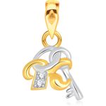 Buy Srikara Alloy Gold Plated CZ/AD Initial Letter K Fashion Jewellery Pendant Chain - SKP1535G - Purplle