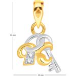 Buy Srikara Alloy Gold Plated CZ/AD Initial Letter K Fashion Jewellery Pendant Chain - SKP1535G - Purplle