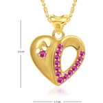 Buy Srikara Alloy Gold Plated CZ / AD Charming Heart Fashion Jewellery Pendant Chain - SKP1475G - Purplle