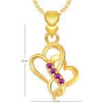 Buy Srikara Alloy Gold Plated CZ/AD Well Crafted Heart Valentine Fashion Jewelry Pendant - SKP1908G - Purplle