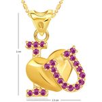 Buy Srikara Alloy Gold Plated CZ/AD I Love U Heart Valentine Fashion Jewelry Pendant - SKP1821G - Purplle