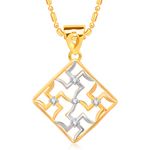 Buy Srikara Alloy Gold Plated CZ / AD The Swastik Fashion Jewelry Pendant with Chain - SKP1522G - Purplle
