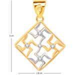 Buy Srikara Alloy Gold Plated CZ / AD The Swastik Fashion Jewelry Pendant with Chain - SKP1522G - Purplle