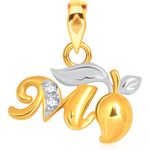 Buy Srikara Alloy Gold Plated CZ/AD Initial Letter M Fashion Jewellery Pendant Chain - SKP1537G - Purplle