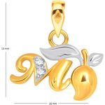 Buy Srikara Alloy Gold Plated CZ/AD Initial Letter M Fashion Jewellery Pendant Chain - SKP1537G - Purplle
