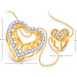 Buy Srikara Superb Heart Valentine Detachable Fashion Jewelry Pendant Set with Chain - SKDP1008G - Purplle