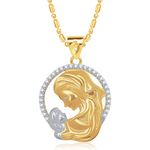 Buy Srikara Alloy Gold Plated CZ / AD Mom'S Love Fashion Jewelry Pendant with Chain - SKP1405G - Purplle